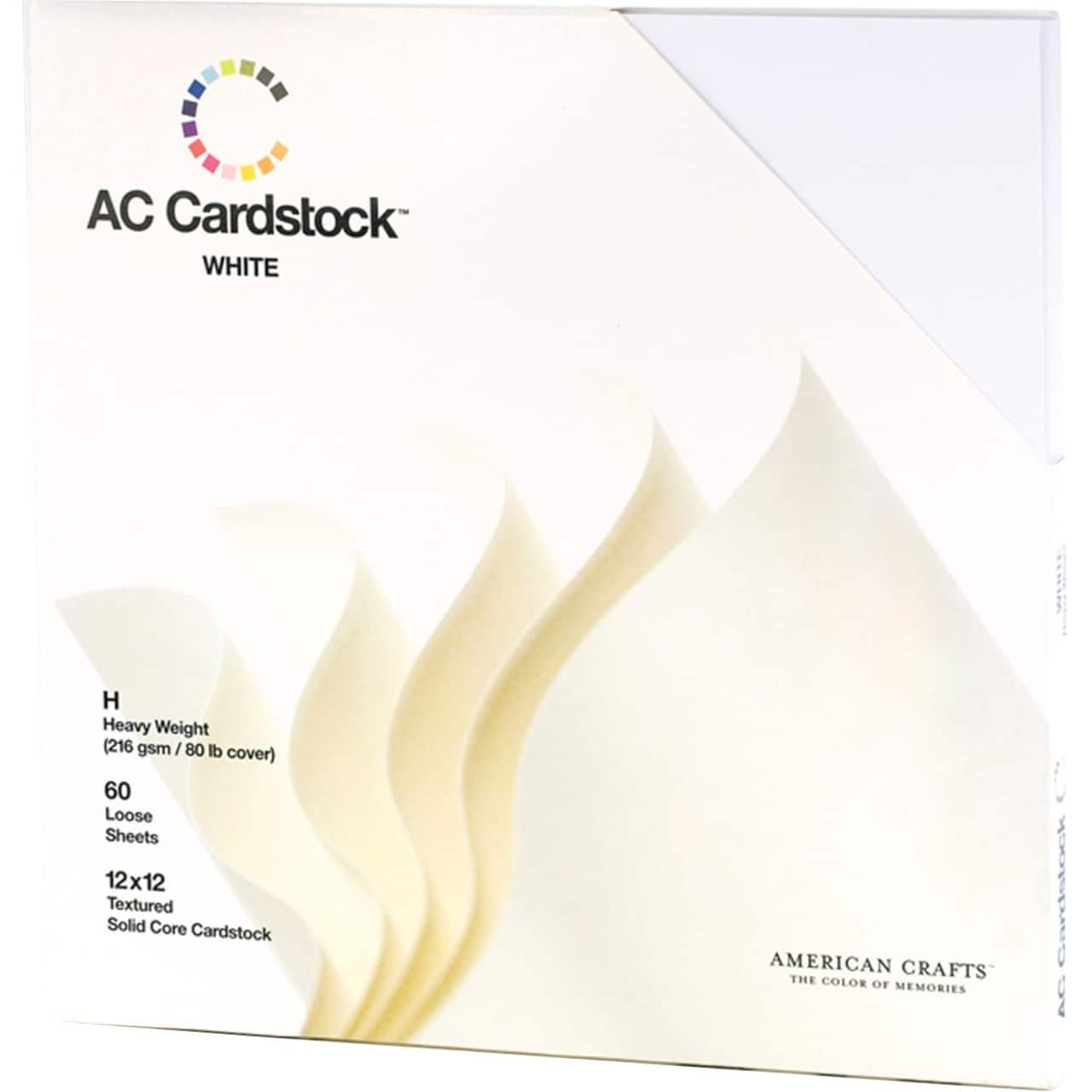 American Crafts™ 12" x 12" Textured Cardstock, 60 Sheets